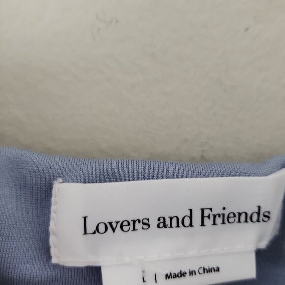LOVERS + FRIENDS | Skylar Midi Dress Womens Small Blue Bell Spaghetti SZ L - Picture 6 of 9